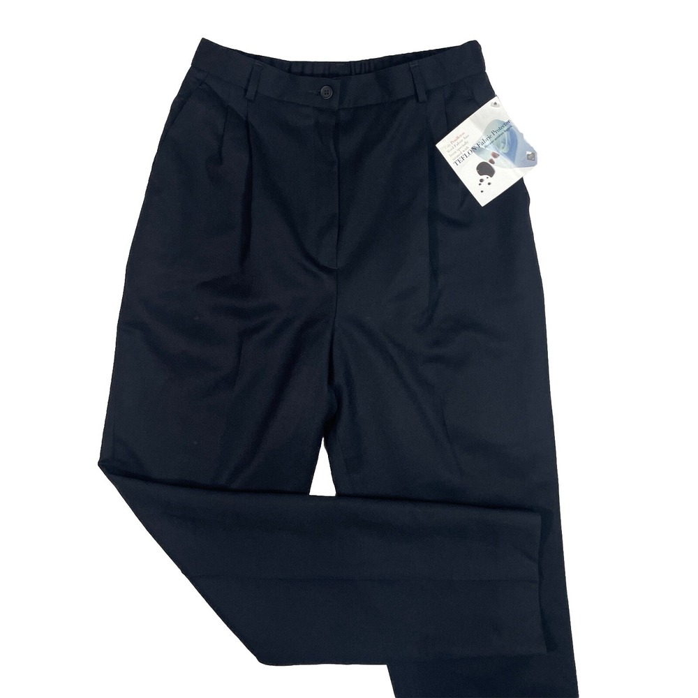 Pendleton 100% Virgin Wool Pants Teflon Fabric Protector Black Lined Womens 8P